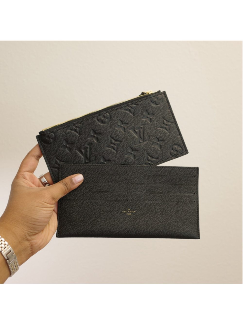 LOUIS VUITTON Black Empreinte Felice Pochette - Picture 3 of 16
